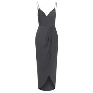 Shona Joy Core Cocktail Dress Charcoal Women’s Size 6  Wedding Event Holiday